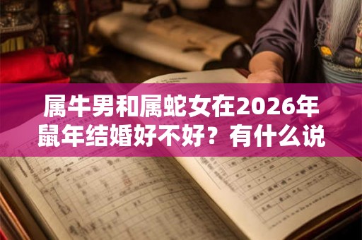 属牛男和属蛇女在2026年鼠年结婚好不好？有什么说法？
