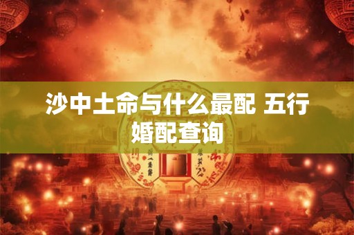沙中土命与什么最配 五行婚配查询