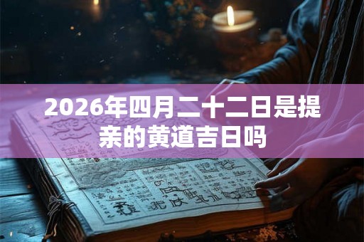 2026年四月二十二日是提亲的黄道吉日吗
