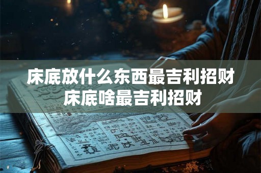 床底放什么东西最吉利招财 床底啥最吉利招财