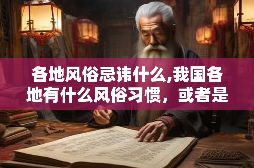 各地风俗忌讳什么,我国各地有什么风俗习惯，或者是禁忌