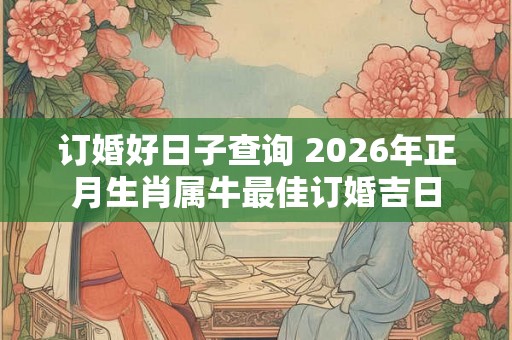订婚好日子查询 2026年正月生肖属牛最佳订婚吉日