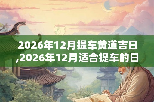 2026年12月提车黄道吉日,2026年12月适合提车的日子