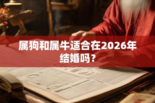 属狗和属牛适合在2026年结婚吗? 属狗和属牛适合在2026年结婚吗?