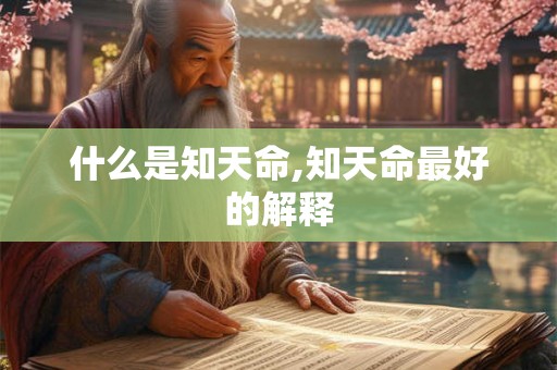 什么是知天命,知天命最好的解释