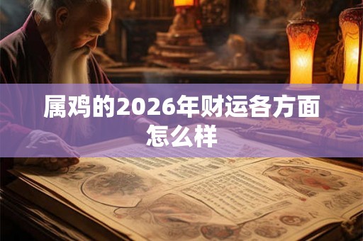 属鸡的2026年财运各方面怎么样