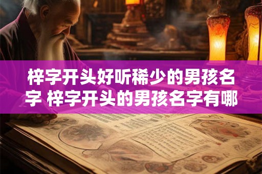 梓字开头好听稀少的男孩名字 梓字开头的男孩名字有哪些好听又稀少的
