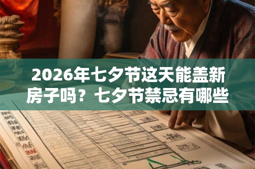 2026年七夕节这天能盖新房子吗？七夕节禁忌有哪些？
