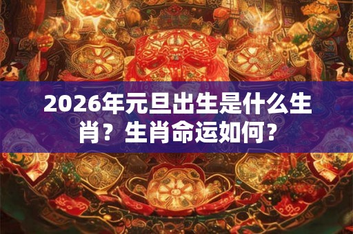 2026年元旦出生是什么生肖？生肖命运如何？