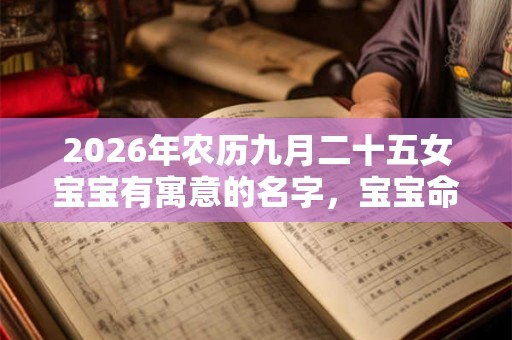 2026年农历九月二十五女宝宝有寓意的名字，宝宝命运如何？
