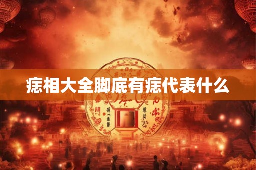 痣相大全脚底有痣代表什么