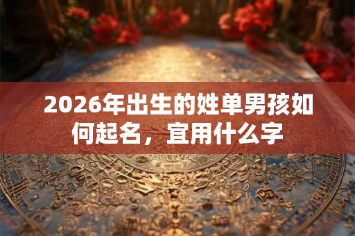 2026年出生的姓单男孩如何起名，宜用什么字