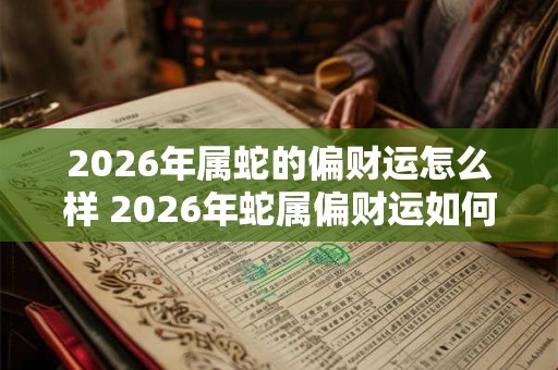 2026年属蛇的偏财运怎么样 2026年蛇属偏财运如何
