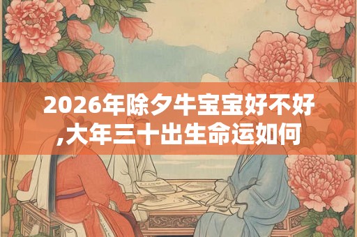2026年除夕牛宝宝好不好,大年三十出生命运如何