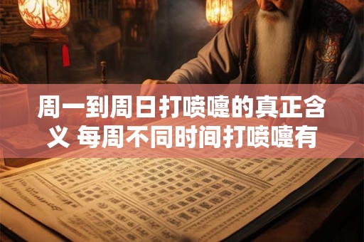 周一到周日打喷嚏的真正含义 每周不同时间打喷嚏有何含义