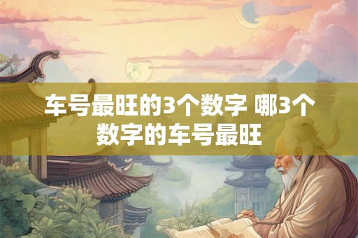 车号最旺的3个数字 哪3个数字的车号最旺