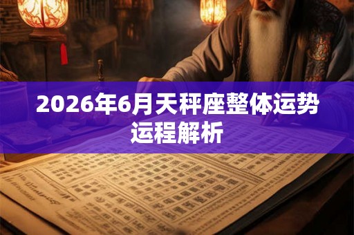 2026年6月天秤座整体运势运程解析