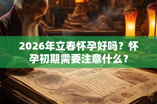 2026年立春怀孕好吗？怀孕初期需要注意什么？