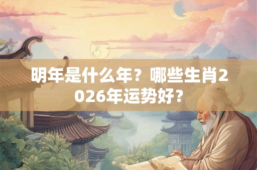 明年是什么年？哪些生肖2026年运势好？