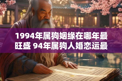 1994年属狗姻缘在哪年最旺盛 94年属狗人婚恋运最佳年份
