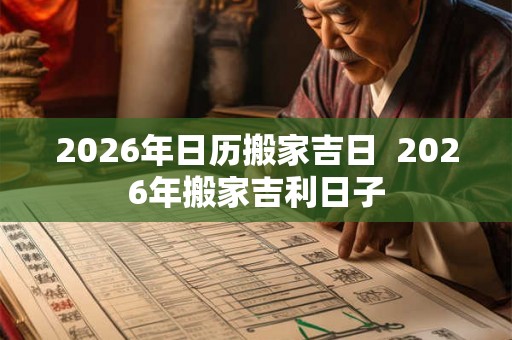 2026年日历搬家吉日 2026年搬家吉利日子 2026年日历搬家吉日 2026年搬家吉利日子