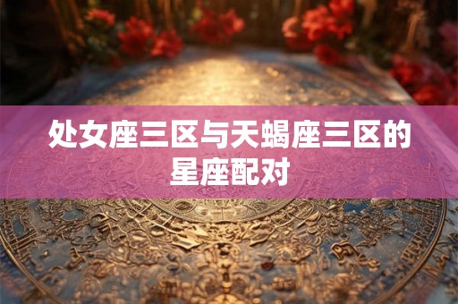 处女座三区与天蝎座三区的星座配对