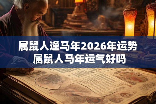 属鼠人逢马年2026年运势 属鼠人马年运气好吗