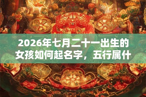 2026年七月二十一出生的女孩如何起名字，五行属什么