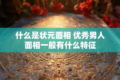 什么是状元面相 优秀男人面相一般有什么特征