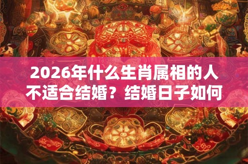 2026年什么生肖属相的人不适合结婚？结婚日子如何选择？