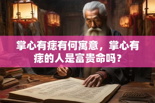 掌心有痣有何寓意，掌心有痣的人是富贵命吗？