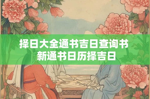 择日大全通书吉日查询书  新通书日历择吉日