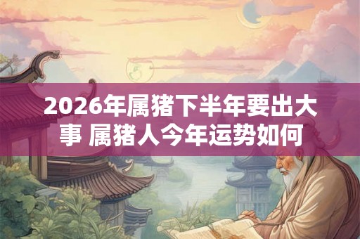 2026年属猪下半年要出大事 属猪人今年运势如何