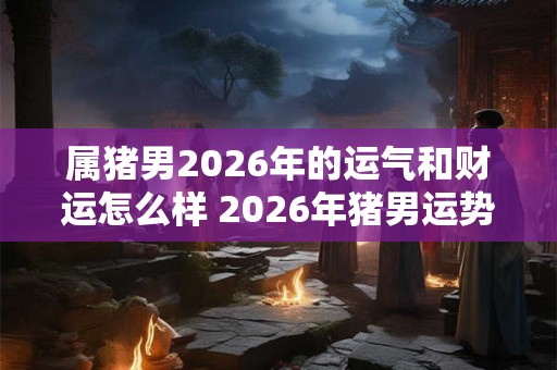属猪男2026年的运气和财运怎么样 2026年猪男运势及财运如何 属猪男2026年的运气和财运怎么样 2026年猪男运势及财运如何