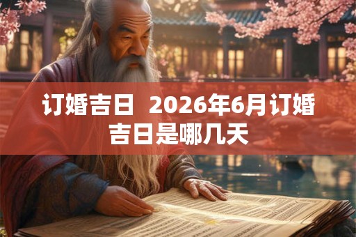 订婚吉日 2026年6月订婚吉日是哪几天 订婚吉日 2026年6月订婚吉日是哪几天