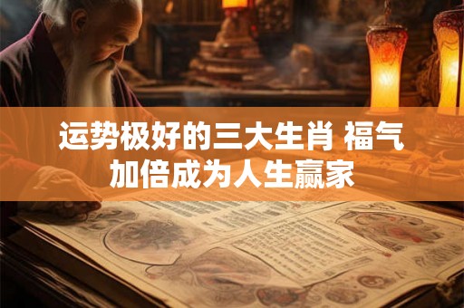 运势极好的三大生肖 福气加倍成为人生赢家
