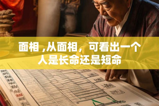 面相 ,从面相，可看出一个人是长命还是短命