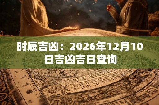 时辰吉凶：2026年12月10日吉凶吉日查询