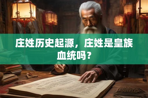 庄姓历史起源，庄姓是皇族血统吗？