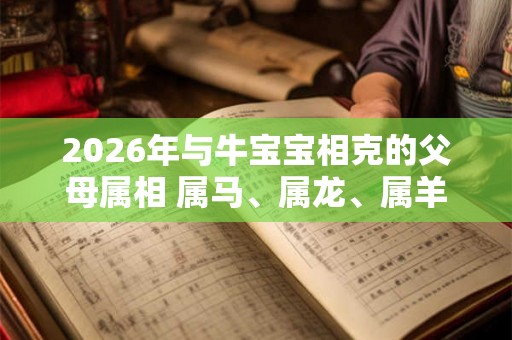 2026年与牛宝宝相克的父母属相 属马、属龙、属羊