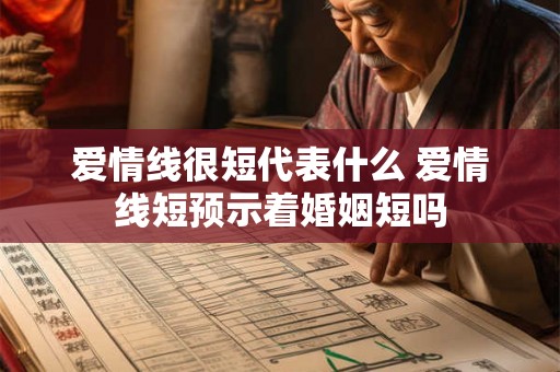 爱情线很短代表什么 爱情线短预示着婚姻短吗