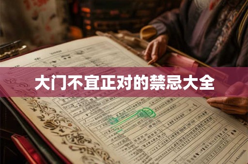 大门不宜正对的禁忌大全