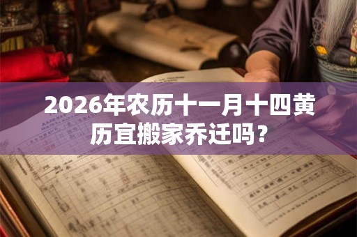 2026年农历十一月十四黄历宜搬家乔迁吗？