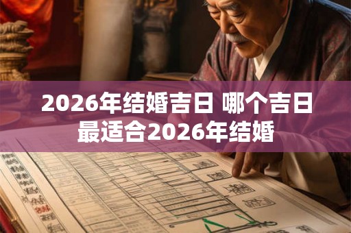 2026年结婚吉日 哪个吉日最适合2026年结婚