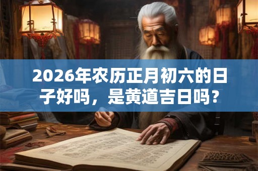 2026年农历正月初六的日子好吗，是黄道吉日吗？