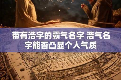 带有浩字的霸气名字 浩气名字能否凸显个人气质 带有浩字的霸气名字 浩气名字能否凸显个人气质