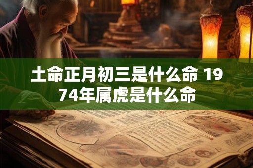 土命正月初三是什么命 1974年属虎是什么命