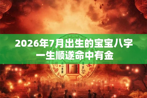 2026年7月出生的宝宝八字 一生顺遂命中有金