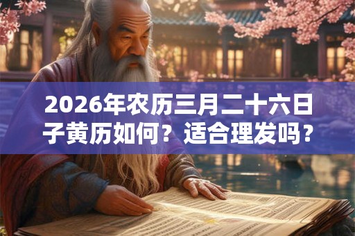 2026年农历三月二十六日子黄历如何？适合理发吗？