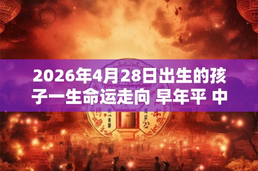 2026年4月28日出生的孩子一生命运走向 早年平 中年劳 晚年好? 2026年4月28日出生的孩子一生命运走向 早年平 中年劳 晚年好?